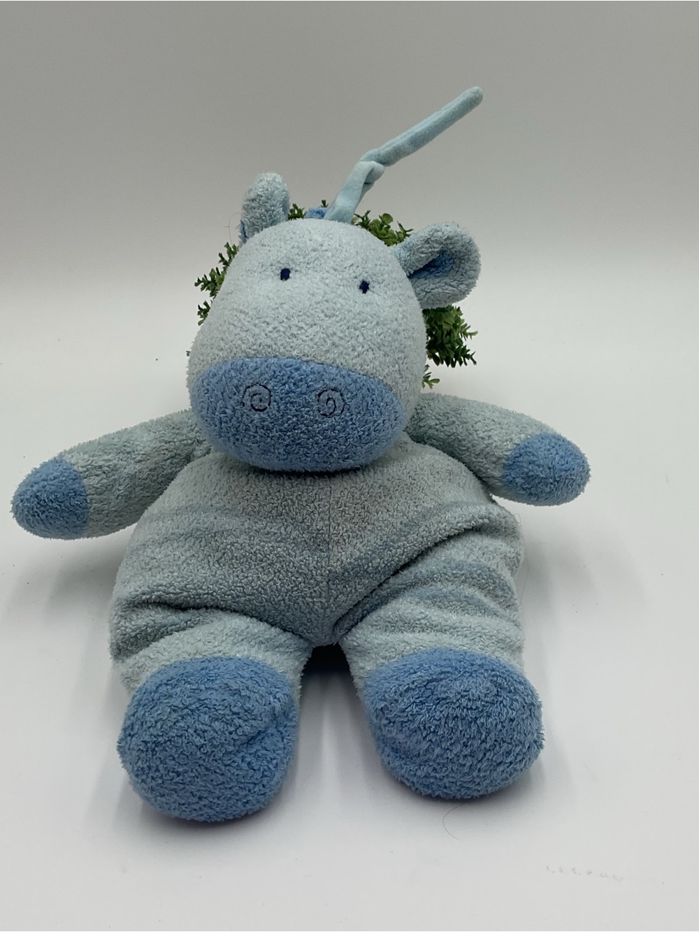 Carters child of mine Blue Hippo Stuffed Animal musical Toy
